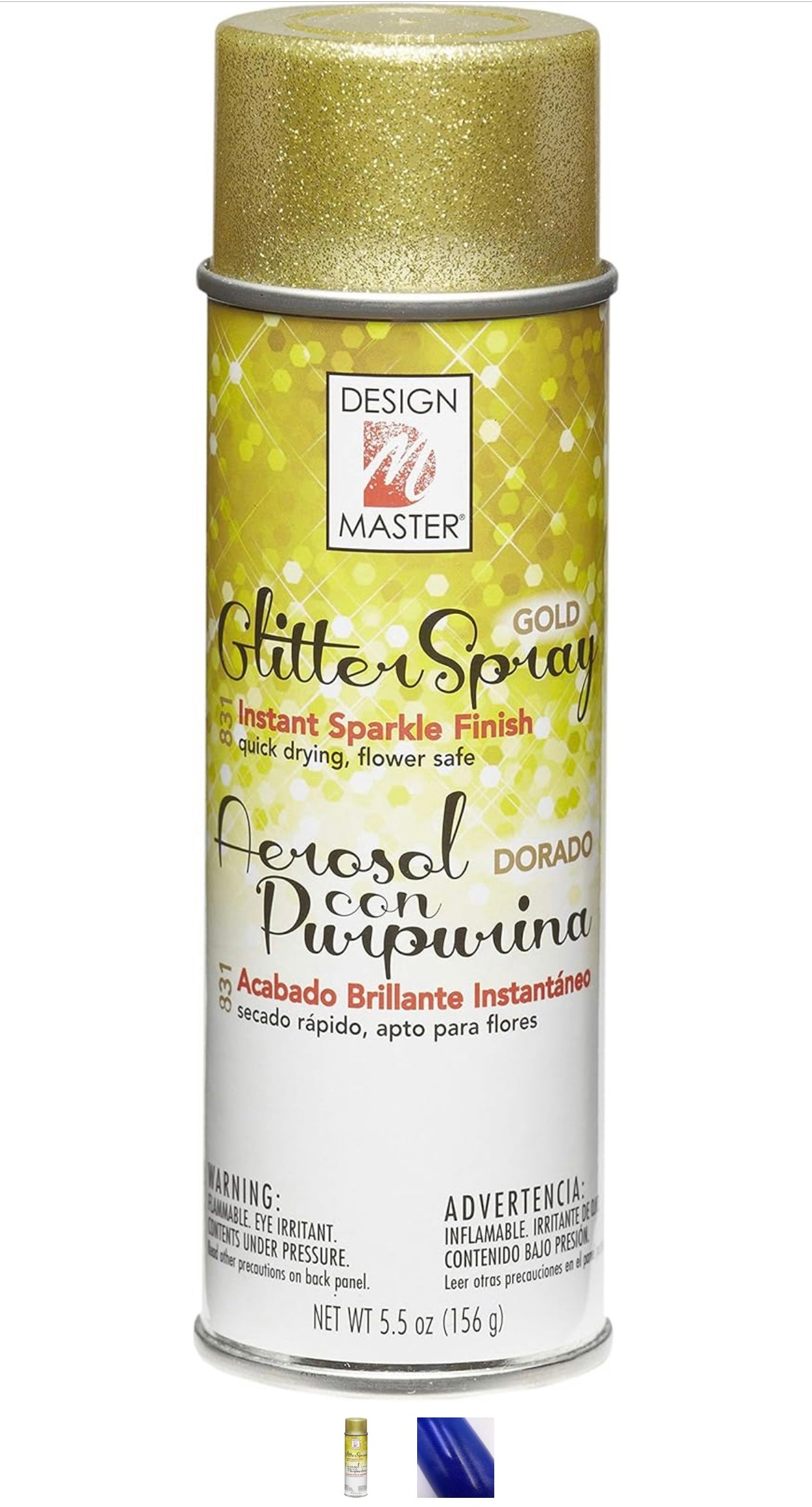 Design Master 831 Gold Glitter Spray Paint