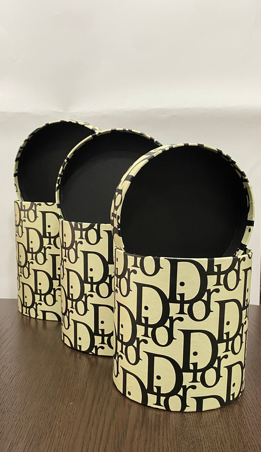 3pc Set Black DR Flower Box