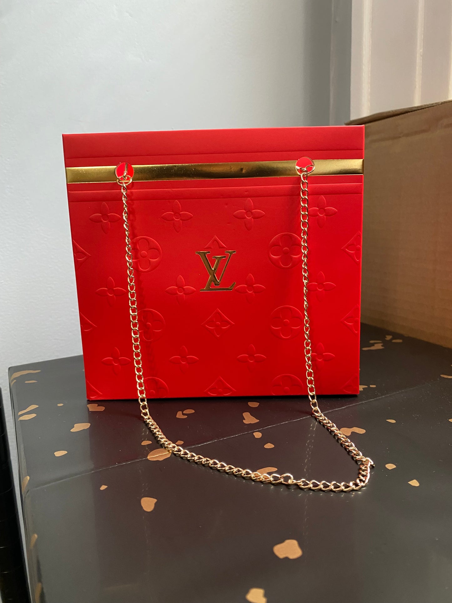 Luxury Red  LV Flower Bag