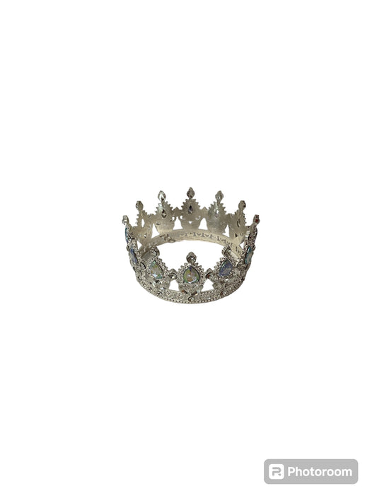 AB/Silver Crystal Stone Crown